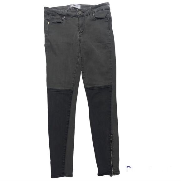 Paige Jeans Cara Color Block Ankle zip Grey - Picture 5 of 10